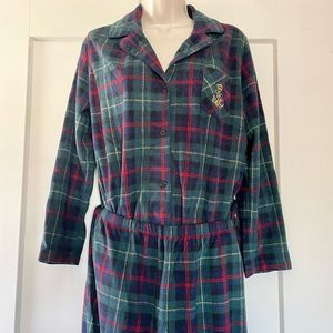 Ralph Lauren fleece pajama size M, plaid